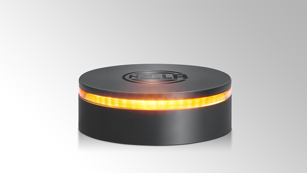 HELLA - LED-Blitz-Kennleuchte - K-LED Nano - 12/24V - gelb
