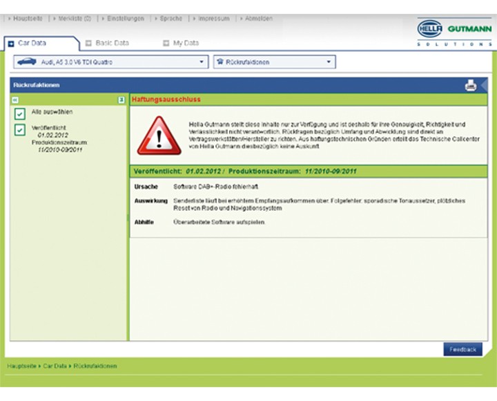 HGS Data: Diagnosedatenbank