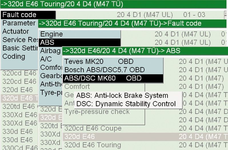 ABS Sensor prüfen: Anwendung des Diagnosegerätes