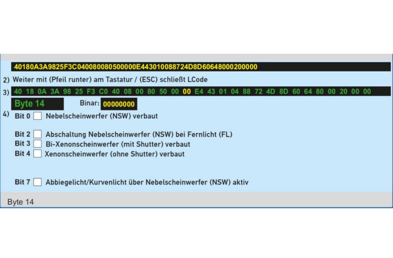 Nebelscheinwerferfunktion deaktivieren