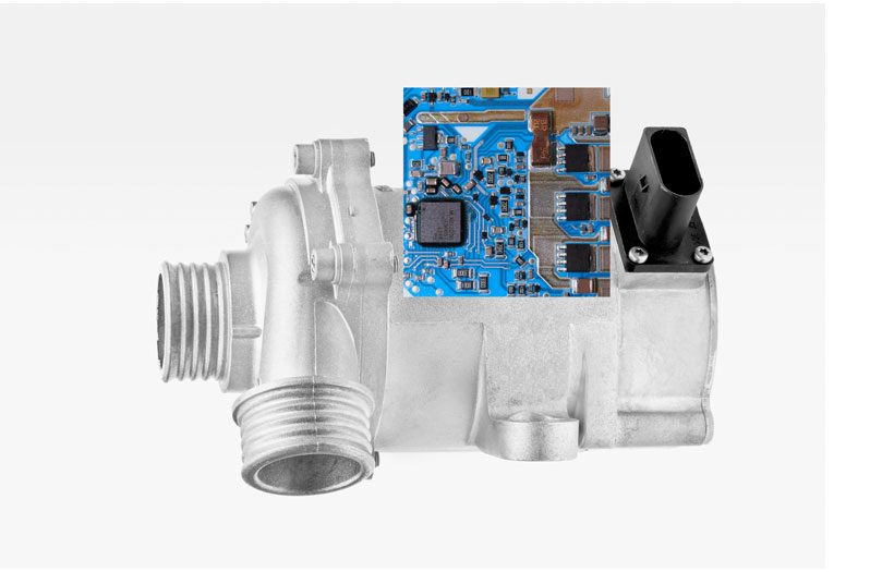  Pompe à eau de moteur, 64116928246 Pompe à eau supplémentaire  en alliage d'aluminium durable résistant à l'usure et à faible génération  de chaleur pour voiture