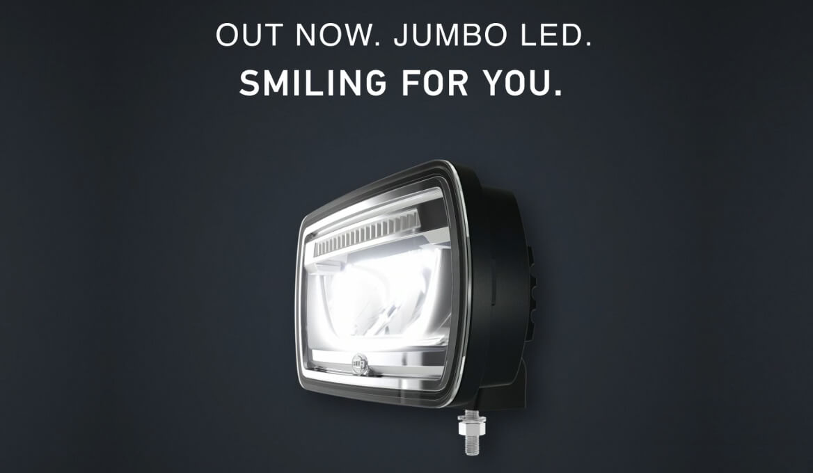 Faro delantero LED Jumbo largo alcance rectangular homologado 1FE 016  773-101