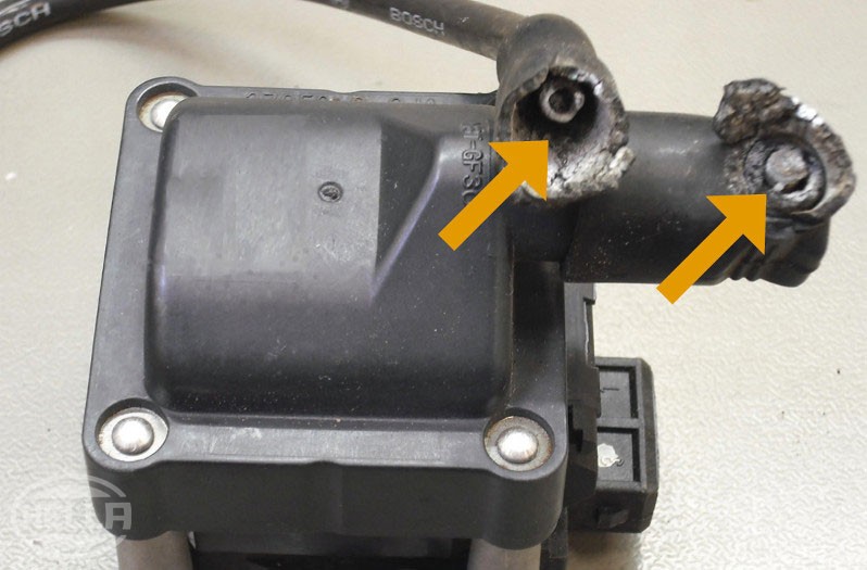 Ignition coil defective due to low voltage supply