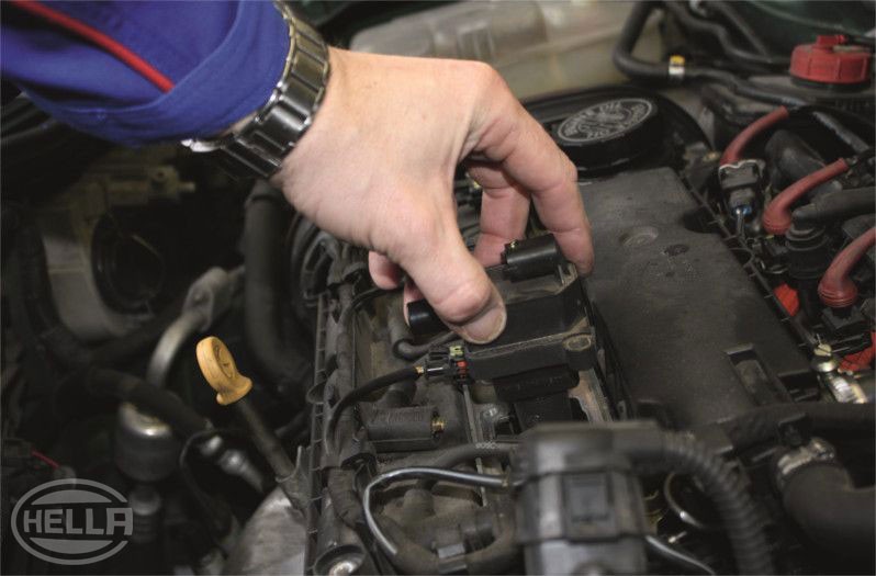 Check ignition coil: Remove ignition coil