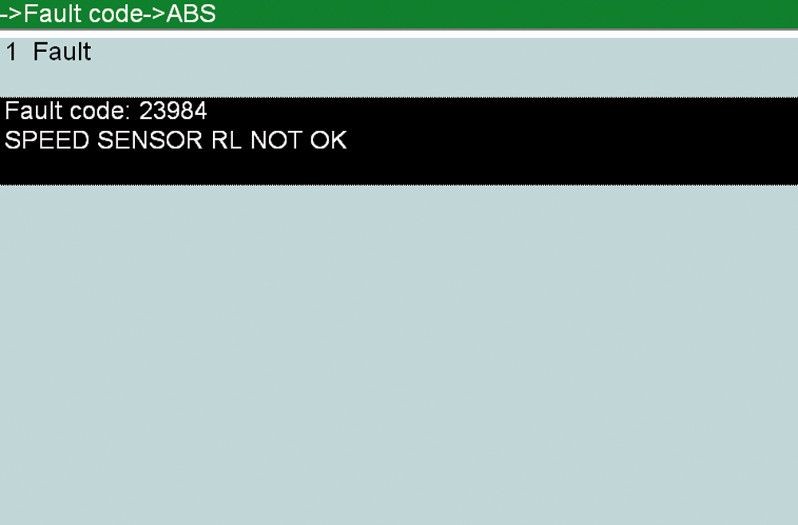 Check ABS sensor: Read out fault memory