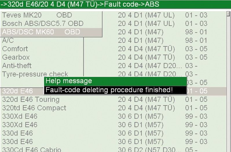 Check ABS sensor: Read out fault memory