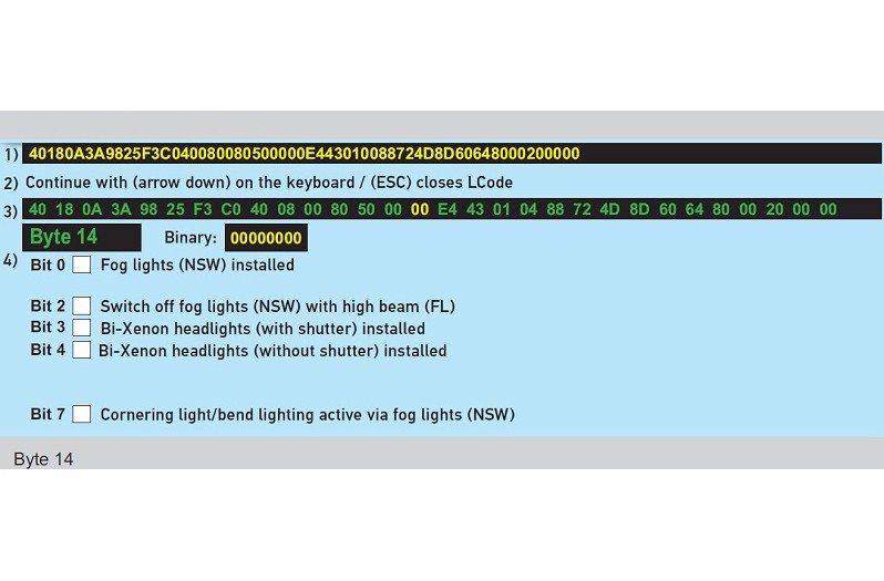 Deactivating the fog lamp function