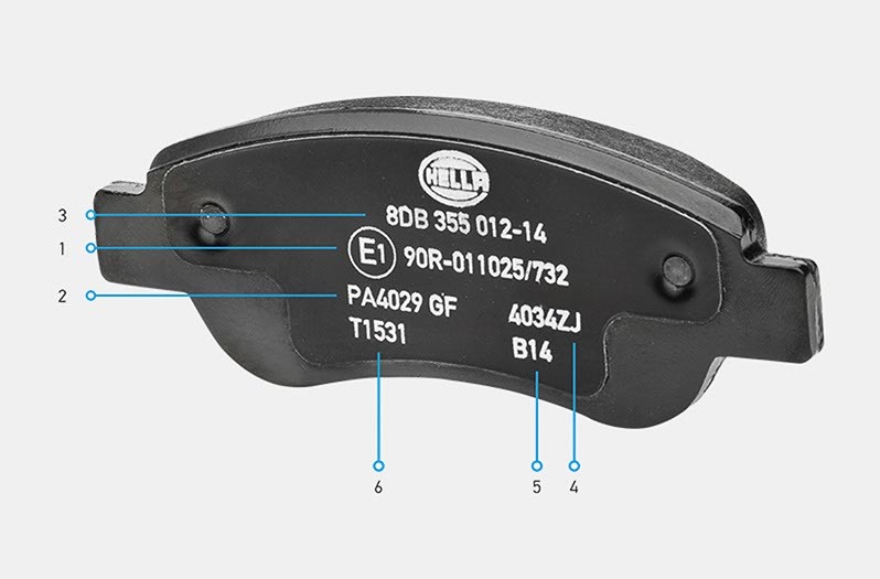 Brake pad identification