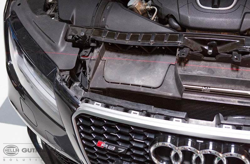 Lamp setting on an Audi RS 7: positioning SEG IV in alignment to vehicle