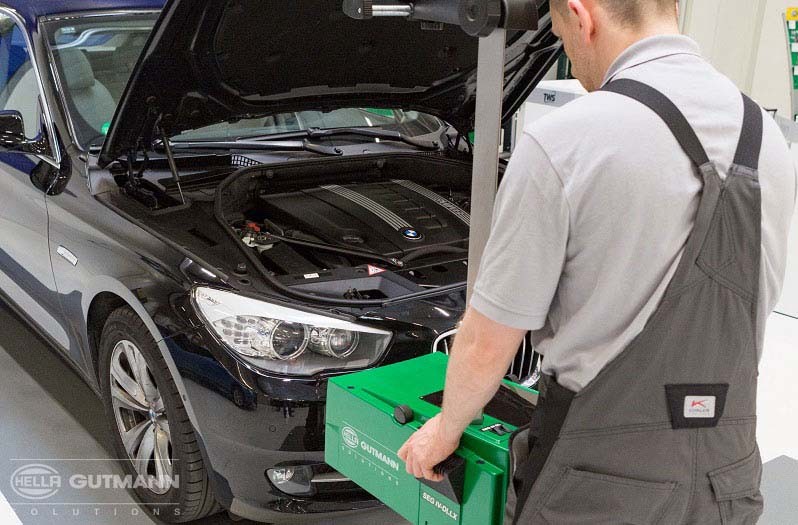 Lamp setting on a BMW 530d: Positioning of the SEG (SEG IV)