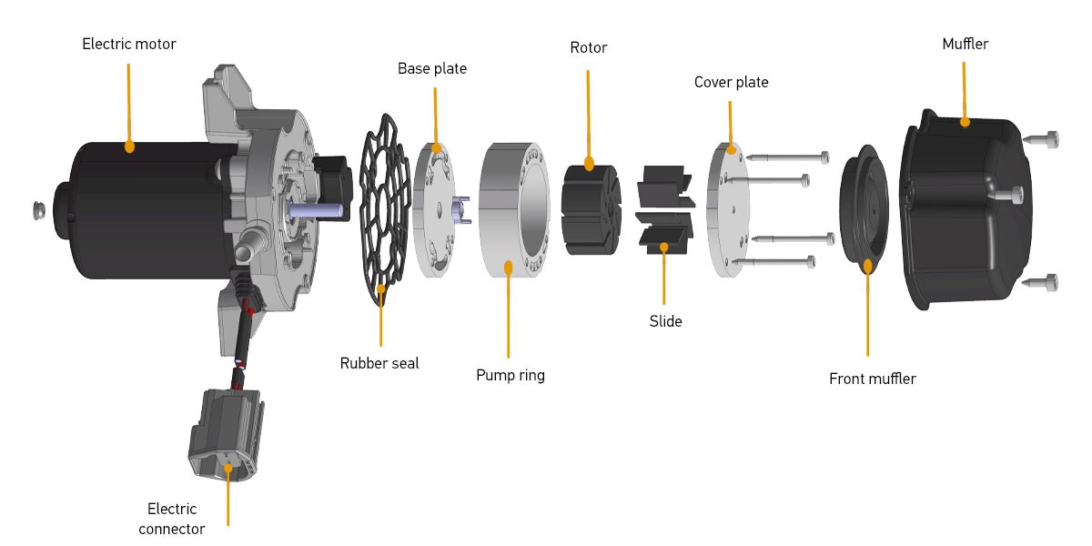 Check electric vacuum pump: Structure