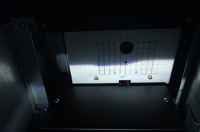 MMI low beam light distribution, analogue: Right-hand traffic / asymmetry