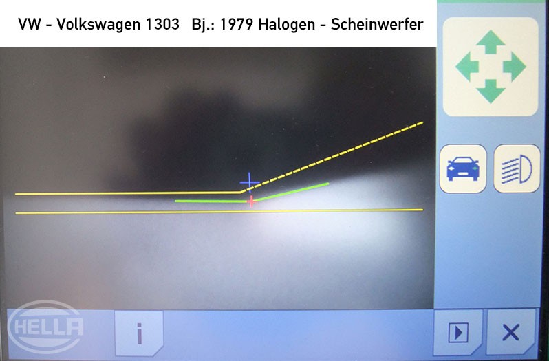 Digitales Scheinwerfereinstellgerät - Abblendlicht links