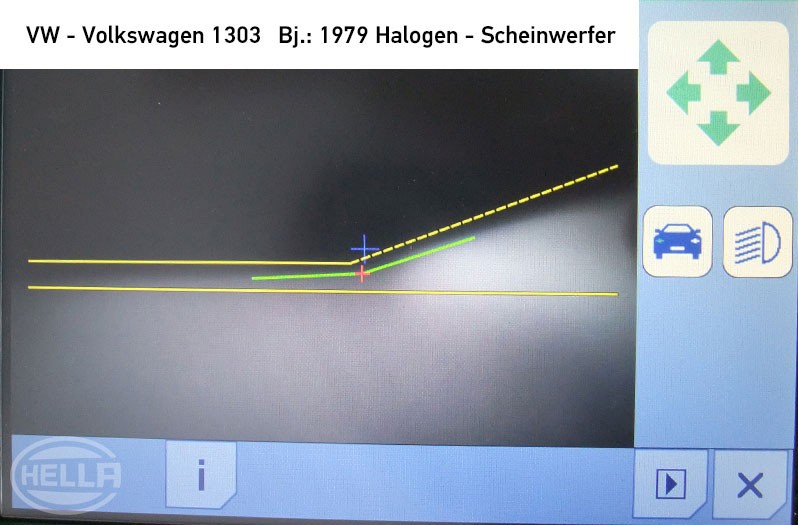 Digitales Scheinwerfereinstellgerät - Abblendlicht rechts