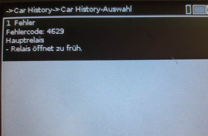 Error code 4629 for VW Up Seat Mii