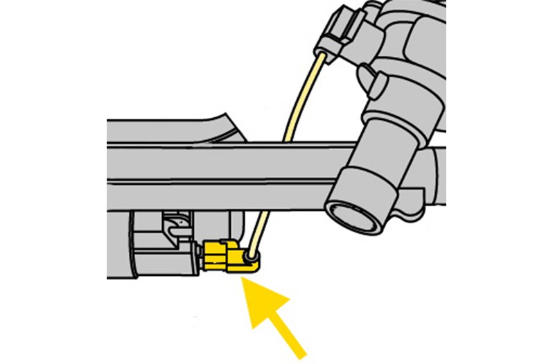 Opel Astra K; power steering; steering angle sensor; plug connection illustration