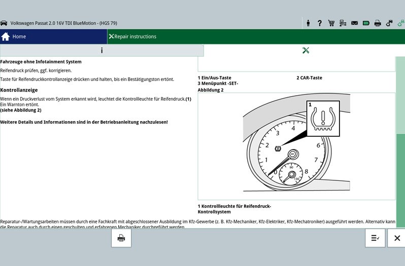 Reparaturinformation VW Passat