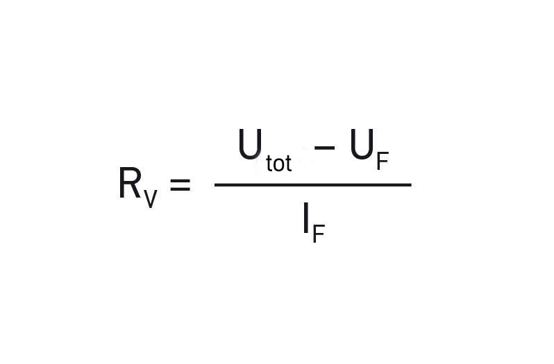 Series resistor RV formula