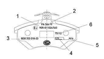 Service information - Brake lining marking